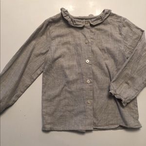 Olive Juice blouse with ruffle detail